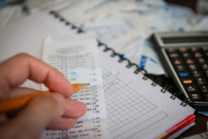Receipts, Calculator, and a Budget Journal